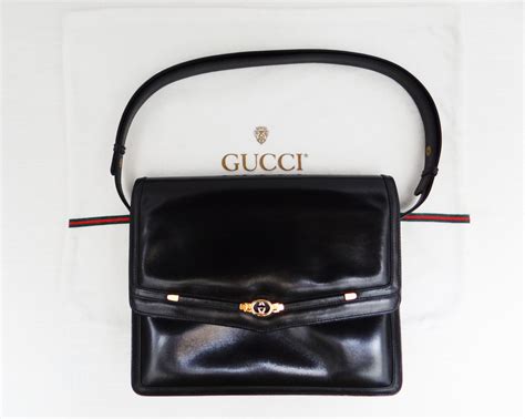 1960 black gucci bag|authentic vintage Gucci handbag.